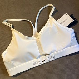 White M Nike sports bra